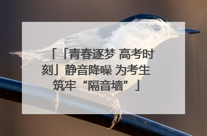 「青春逐梦 高考时刻」静音降噪 为考生筑牢“隔音墙”