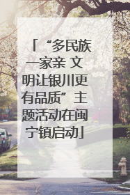 “多民族一家亲 文明让银川更有品质”主题活动在闽宁镇启动