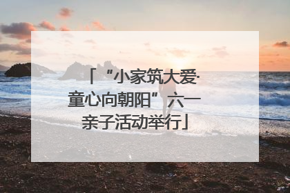 “小家筑大爱·童心向朝阳”六一亲子活动举行