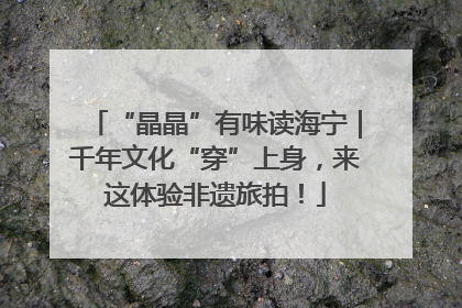 “晶晶”有味读海宁｜千年文化“穿”上身，来这体验非遗旅拍！