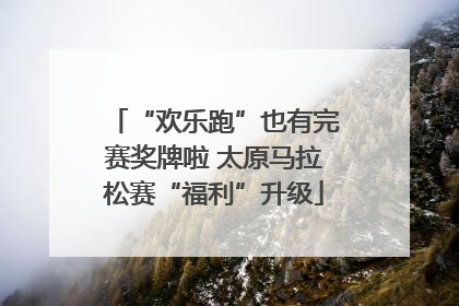 “欢乐跑”也有完赛奖牌啦 太原马拉松赛“福利”升级