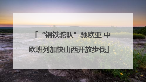 “钢铁驼队”驰欧亚 中欧班列加快山西开放步伐