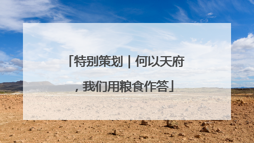 特别策划｜何以天府，我们用粮食作答