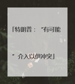 特朗普：“有可能”介入以伊冲突