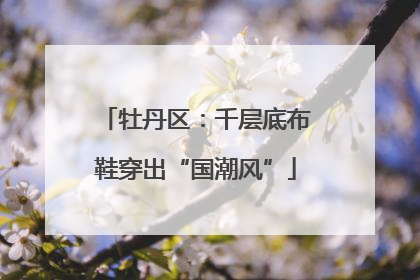 牡丹区：千层底布鞋穿出“国潮风”