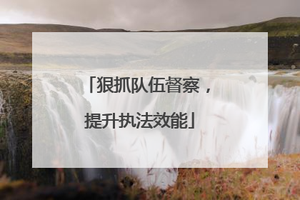 狠抓队伍督察，提升执法效能