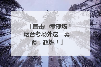 直击中考现场！烟台考场外这一幕幕，超燃！