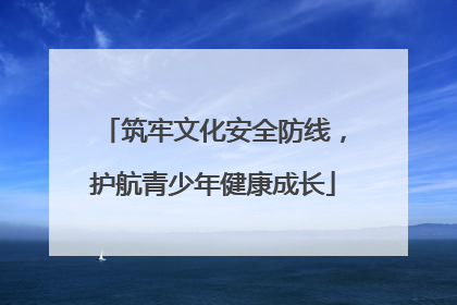 筑牢文化安全防线，护航青少年健康成长
