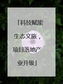 科技赋能生态文旅，项目落地产业升级