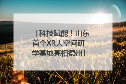 科技赋能！山东首个XR大空间研学基地亮相德州