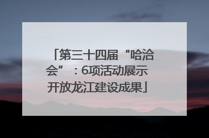 第三十四届“哈洽会”：6项活动展示开放龙江建设成果