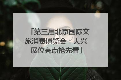 第三届北京国际文旅消费博览会：大兴展位亮点抢先看