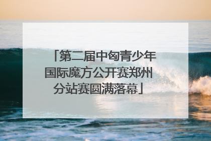 第二届中匈青少年国际魔方公开赛郑州分站赛圆满落幕