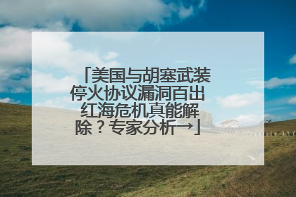 美国与胡塞武装停火协议漏洞百出 红海危机真能解除？专家分析→