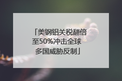 美钢铝关税翻倍至50%冲击全球 多国威胁反制