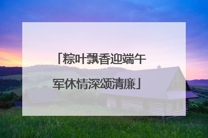 粽叶飘香迎端午 军休情深颂清廉