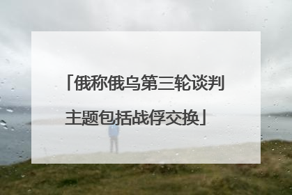 俄称俄乌第三轮谈判主题包括战俘交换