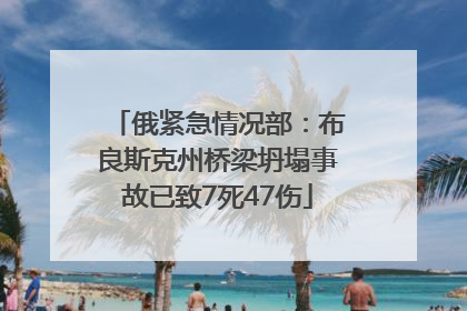 俄紧急情况部：布良斯克州桥梁坍塌事故已致7死47伤