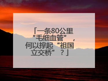 一条80公里“毛细血管”，何以撑起“祖国立交桥”？