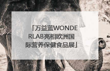 万益蓝WONDERLAB亮相欧洲国际营养保健食品展