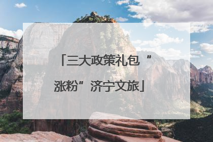 三大政策礼包“涨粉”济宁文旅