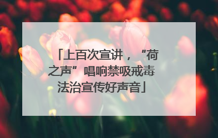 上百次宣讲，“荷之声”唱响禁吸戒毒法治宣传好声音