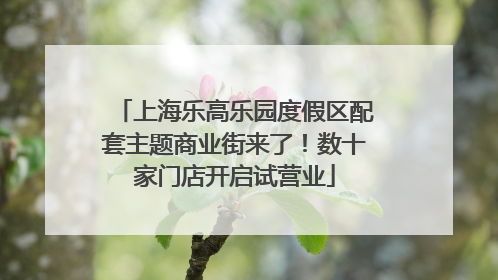 上海乐高乐园度假区配套主题商业街来了！数十家门店开启试营业