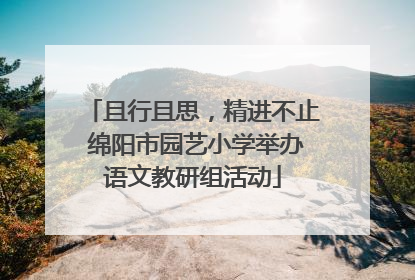 且行且思，精进不止 绵阳市园艺小学举办语文教研组活动