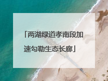两湖绿道孝南段加速勾勒生态长廊