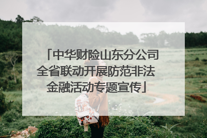 中华财险山东分公司全省联动开展防范非法金融活动专题宣传