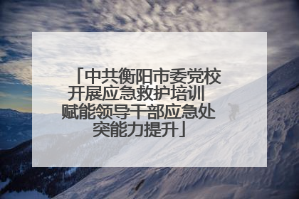 中共衡阳市委党校开展应急救护培训 赋能领导干部应急处突能力提升