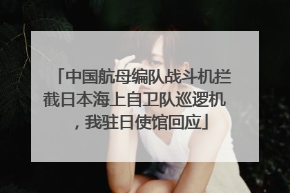 中国航母编队战斗机拦截日本海上自卫队巡逻机，我驻日使馆回应
