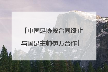 中国足协按合同终止与国足主帅伊万合作