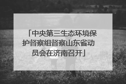中央第三生态环境保护督察组督察山东省动员会在济南召开