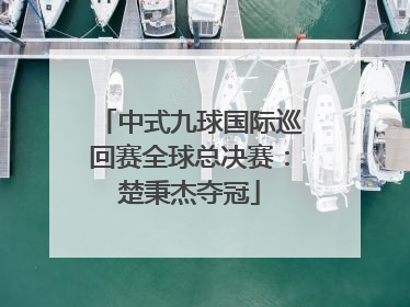 中式九球国际巡回赛全球总决赛：楚秉杰夺冠