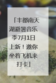 丰都南天湖避暑音乐季7月1日上新！邀你坐着飞机来打卡