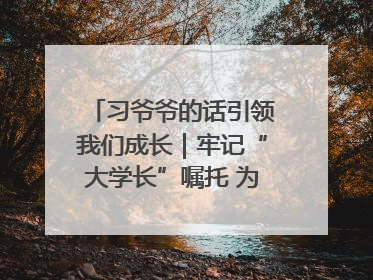 习爷爷的话引领我们成长｜牢记“大学长”嘱托 为接过父辈接力棒全力以赴