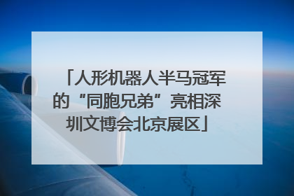 人形机器人半马冠军的“同胞兄弟”亮相深圳文博会北京展区