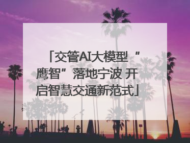交管AI大模型“鹰智”落地宁波 开启智慧交通新范式