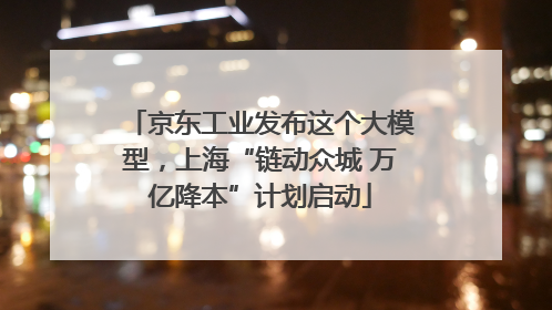 京东工业发布这个大模型，上海“链动众城 万亿降本”计划启动