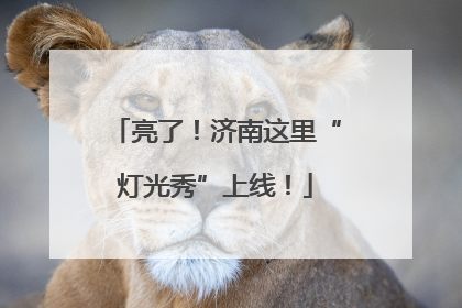 亮了！济南这里“灯光秀”上线！