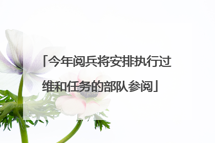 今年阅兵将安排执行过维和任务的部队参阅