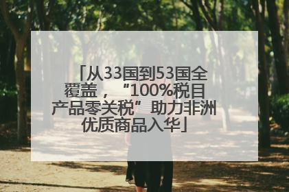 从33国到53国全覆盖，“100%税目产品零关税”助力非洲优质商品入华