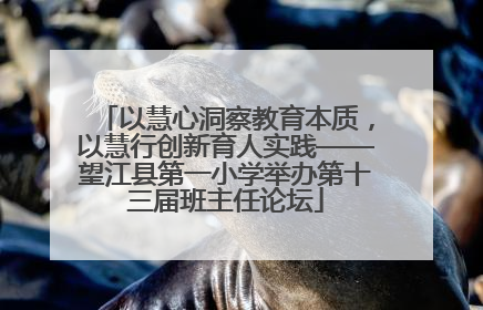 以慧心洞察教育本质，以慧行创新育人实践——望江县第一小学举办第十三届班主任论坛