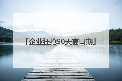企业狂抢90天窗口期