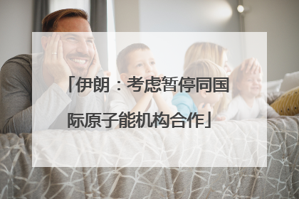 伊朗：考虑暂停同国际原子能机构合作