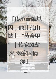 传承奉献基因，他让荒山披上“黄金甲”｜传家风薪火 颂家国情深