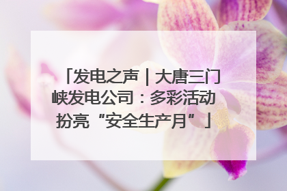 发电之声｜大唐三门峡发电公司：多彩活动扮亮“安全生产月”