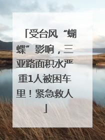受台风“蝴蝶”影响，三亚路面积水严重1人被困车里！紧急救人