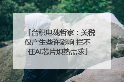 台积电魏哲家：关税仅产生些许影响 拦不住AI芯片炽热需求